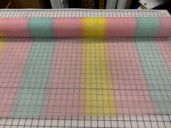Sparkle Organza - 58-inches Wide Rainbow with Iridescent Micro-Dots
