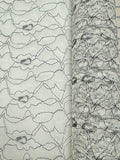 Fancy Lace - 60-inches Wide White with Black Design Only 14 Yards Left!