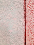 Fancy Lace - 60-inches Wide Peach Flower Design Eyelet Close-Out