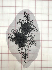 Grab Bag - Embroidered Black Lace Motif Applique