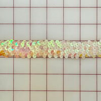 Sequin Trim - 3/4-inch Stretch Sequin Iridescent White Close-Out