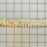 Sequin Trim - 3/4-inch Stretch Sequin Iridescent White Close-Out