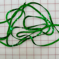 Sequin Trim - 1/4-inch Single-Strand Green