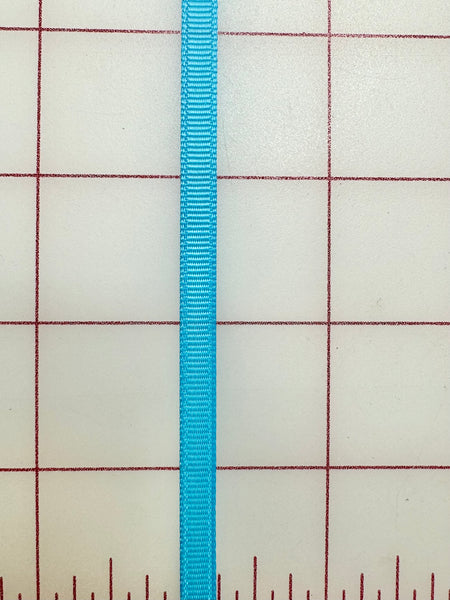 Grosgrain Ribbon - 1/4-inch Mystic Blue (Turquoise)