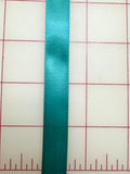 Single Face Satin Ribbon - 5/8-inch Teal Green