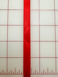 Single Face Satin Ribbon - 3/8-inch China Red