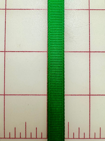 Grosgrain Ribbon - 3/8-inch Kelly Green
