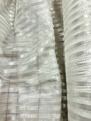 Fancy Tulle - 60-inches Wide Silver Metallic Stripe Tulle