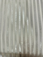 Fancy Tulle - 60-inches Wide Silver Metallic Stripe Tulle