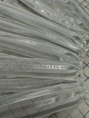 Fancy Tulle - 60-inches Wide Silver Metallic Stripe Tulle