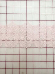 Trim - Scalloped Lace 4-inch Pale Pink Close-Out