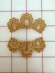 Trim Grab Bag - Venise Lace Metallic Gold Motifs 6PKS