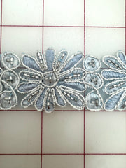 Trim Grab Bag - Light Blue and Silver Vintage Beaded Trim 7/8YD