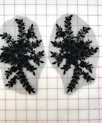 Trim Grab Bag - Beautiful Beaded Motif Black Pairs