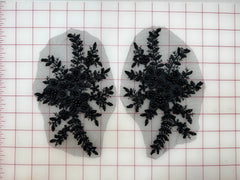 Trim Grab Bag - Beautiful Beaded Motif Black Pairs