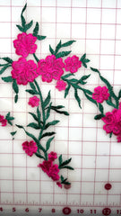 Trim Grab Bag - Large Embroidered Flower Design Motifs on Blush Tulle