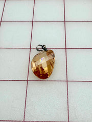 Decorative Gems - Sew-On Drop Deep Peach Oval Close-Out