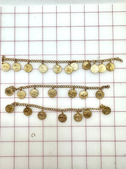 Trim Grab Bag - Gold Coin Trim on Metallic Chain 3/4YD + 19 Extra Coins