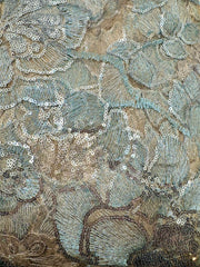 Fancy Lace- 60-inches Wide Metallic Soft Blue and Silver with Sequins Only 4 Yards Left! Close-Out (Copy)