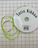 Single Face Satin Ribbon - 1/4-inch Spring Green
