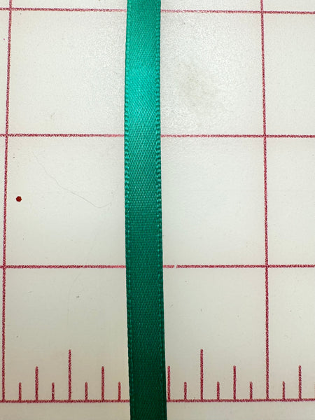 Single Face Satin Ribbon -1/4-inch Deep Green