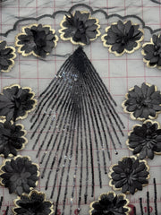 Grab Bag - 58-inches Wide Sequined Metallic Gold / Black 1-YD Left!