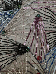 Grab Bag - 46-inches Wide All-Over Sequins on Black Mesh with Stretch 1-YD Left!