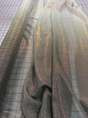 Poly Chiffon Ombre Metallic - 56-inches Wide Cream to Coppery Bronze NEW!