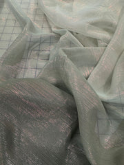 Poly Chiffon Ombre Metallic - 56-inches Wide Cream to Coppery Bronze NEW!