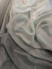 Poly Chiffon Ombre Metallic - 56-inches Wide Cream to Coppery Bronze NEW!