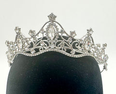 Tiara - Crystal and Silver with Matching Bobby Pins New!
