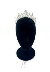 Tiara - Crystal and Silver with Matching Bobby Pins New!