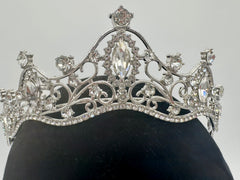 Tiara - Crystal and Silver with Matching Bobby Pins New!