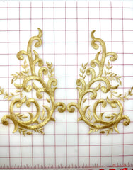 Applique - Metallic Sequined Gold Pairs - NEW!