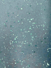 Glitter Sequined Tulle - 58/60-inches Wide Glitter Hologram Mesh Sequined Light Blue New Color!