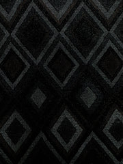 Grab Bag- Diamond Pattern Stretch Velvet - 60-inches Wide Black Brown with Sparkles - 1 YD