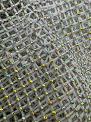 Grab Bag - Rhinestone Mesh White with AB Crystals