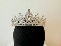 Tiara - Crystal and Silver with Pearls
