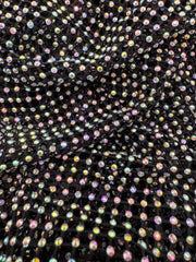 Grab Bag - Rhinestone Mesh Black with AB Crystals
