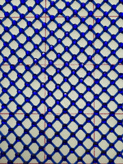 Designer Remnant - Rhinestone Mesh Royal Blue with Sapphire Rhinestones