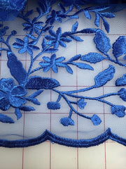 Grab Bag - Fancy Lace - 54-inches Wide Embroidered Royal Blue