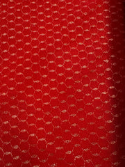 Fancy Tulle- 60-inches Wide Red with Gold Metallic Design New!