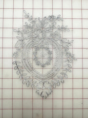 Appliques - Silver Metallic Corded Lace Appliques