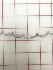 Trim Grab Bag - Silver Metallic Corded Scalloped Border Lace
