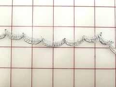 Trim Grab Bag - Silver Metallic Corded Scalloped Border Lace
