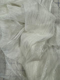 Grab Bag - Silk Chiffon Palest Ivory with Silver One 1.75-Yard Piece Left!