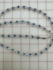 Decorative Gems - Beautiful Light Sapphire and Crystal Sew-On Czech Rhinestone Chain Only One Yard Left!