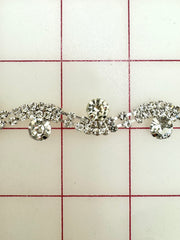 Decorative Gems - Beautiful Crystal Sew-On Rhinestones in Silver Chain Only One Yard Left!