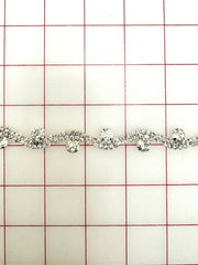 Decorative Gems - Beautiful Crystal Sew-On Rhinestones in Silver Chain Only One Yard Left!