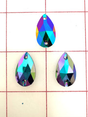 Decorative Gems - 20x11 Pear Sew-On Acrylic Multi-Color
